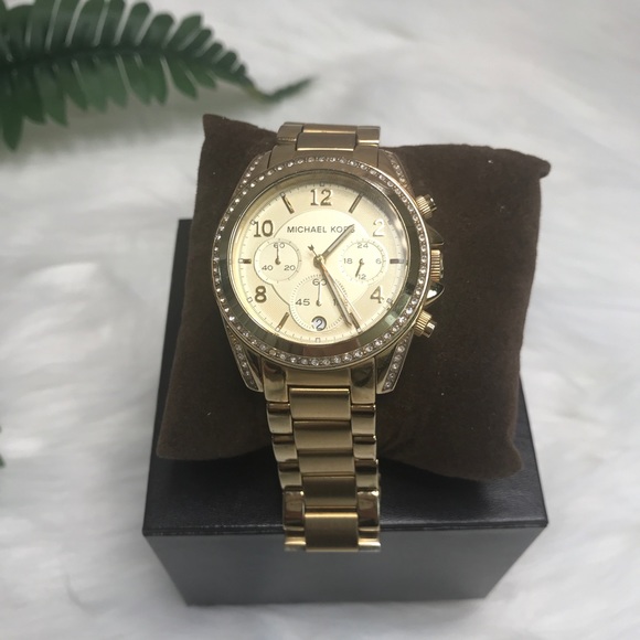 MICHAEL KORS gold bling women’s watch - Picture 1 of 5